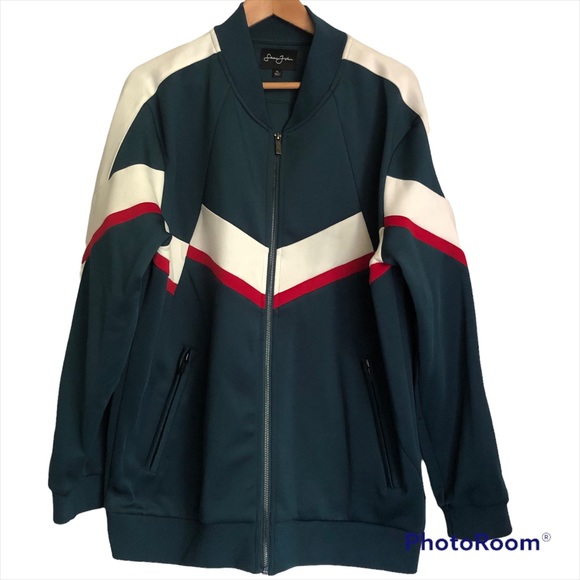 Sean John Other - SEAN JEAN Mixed fabric color block zip up jacket with side pockets XXL